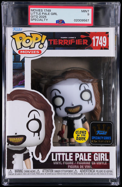 Funko Pop! PSA Graded Terrifier: Little Pale Girl (GITD Specialty Series)) PSA Graded 9 MINT Vinyl Figure #1749 Cert #02009567