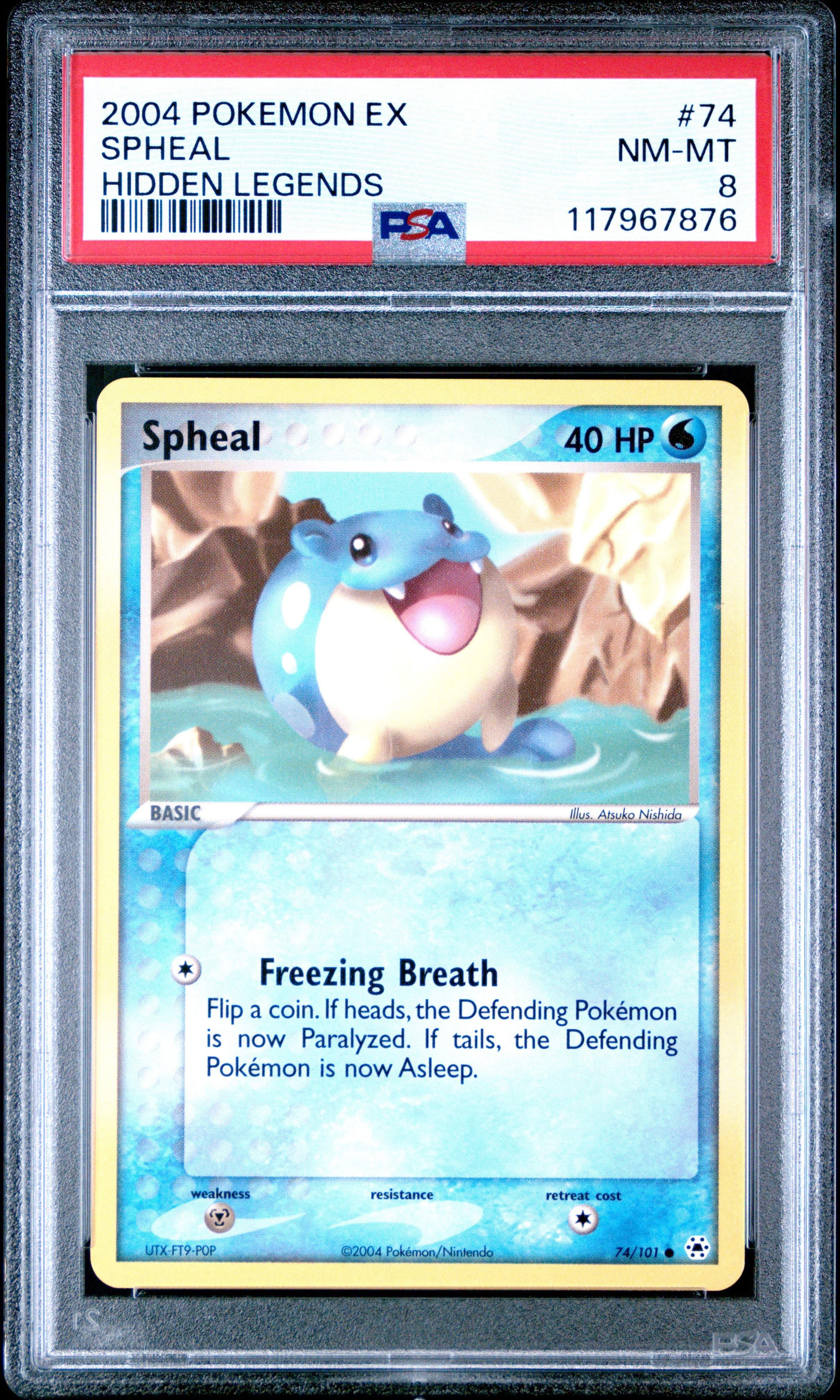 Pokemon Ex Hidden Legends 74 Spheal PSA 8 NM-MT Cert #117967876