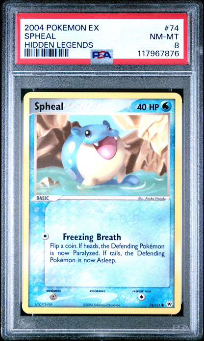 Pokemon Ex Hidden Legends 74 Spheal PSA 8 NM-MT Cert #117967876