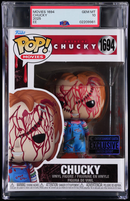 Funko Pop! PSA Graded Bride of Chucky: Chucky PSA Graded 10 GEM MINT Vinyl Figure #1694 Cert #02209961