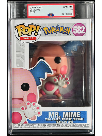 Funko Pop! Pokemon: Mr. Mime PSA Graded Vinyl Figure #582 Cert #02105368