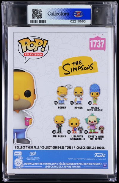 Funko Pop! PSA Graded The Simpsons: Homer Simpson PSA Graded 9 MINT Vinyl Figure #1737 Cert #02210563