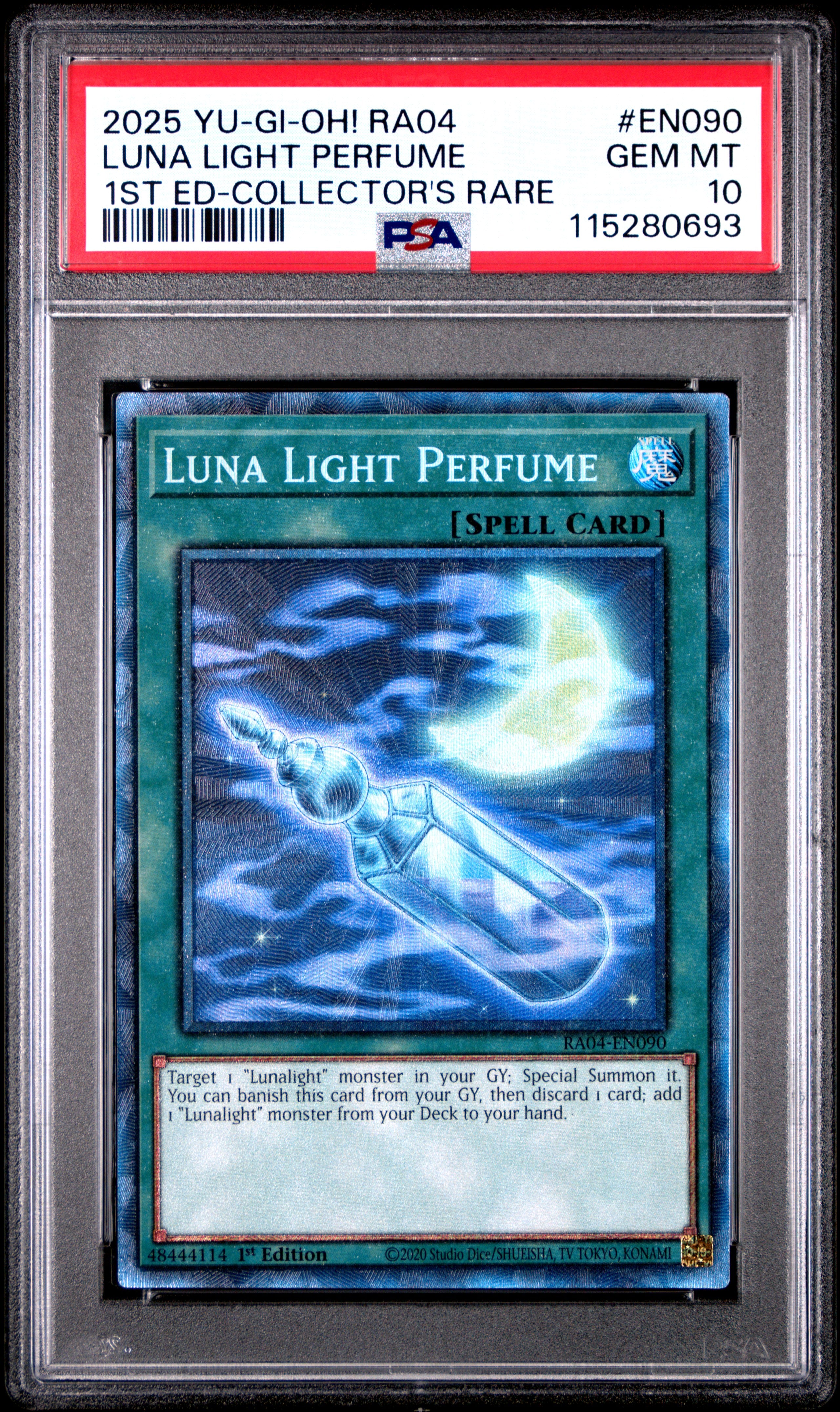 Yu Gi Oh! Ra04 Quarter Century Stampede En090 Luna Light Perfume 1St Edition Collector's Rare PSA 10 GEM MINT Cert #115280693
