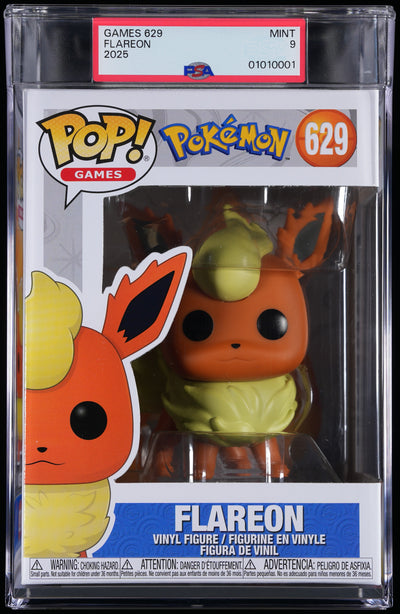 Funko Pop! PSA Graded Pokemon: Flareon PSA Graded 9 MINT Vinyl Figure #629 Cert #01010001
