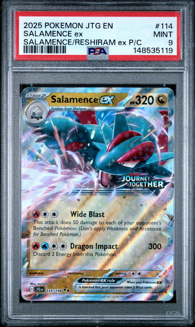 Pokemon Jtg En Journey Together 114 Salamence Ex Salamence Ex & Reshiram Ex Premium Collection PSA 9 MINT Cert #148535119