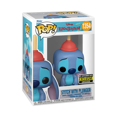 Funko Pop! Disney Lilo & Stitch: Stitch with Plunger #1354 EE Exclusive Vinyl Figure