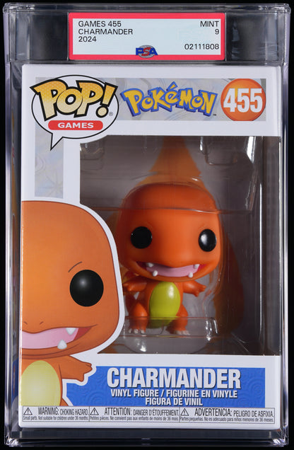 Funko Pop! PSA Graded Pokemon: Charmander PSA Graded 9 MINT Vinyl Figure #455 Cert #02111808