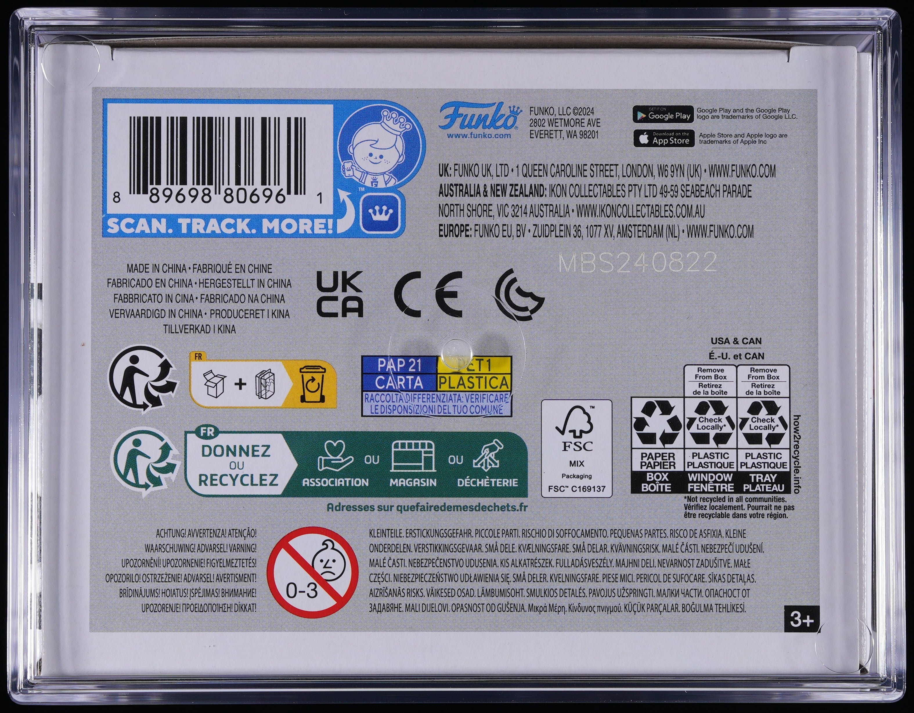 Funko Pop! PSA Graded Scream: Ghost Face PSA Graded 9 MINT Vinyl Figure #1607 Cert #01010028