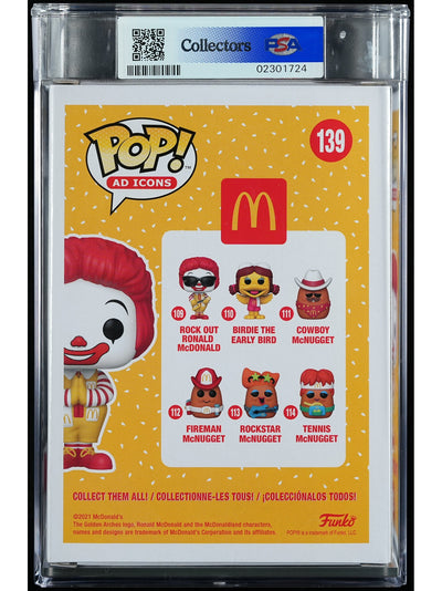 Funko Pop! McDonald's: Ronald McDonald PSA Graded Vinyl Figure #139 Cert #02301724