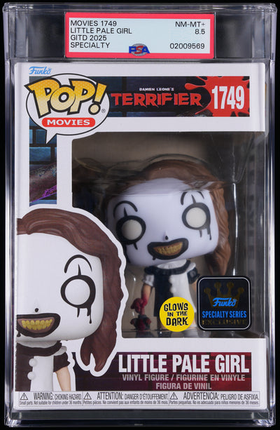 Funko Pop! PSA Graded Terrifier: Little Pale Girl (GITD Specialty Series)) PSA Graded 8.5 NM-MT+ Vinyl Figure #1749 Cert #02009569