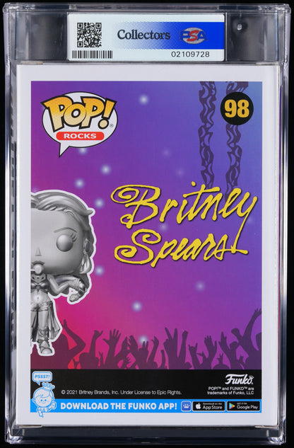 Funko Pop! PSA Graded Britney Spears: Britney Spears PSA Graded 8.5 NM-MT+ Vinyl Figure #98 Cert #02109728