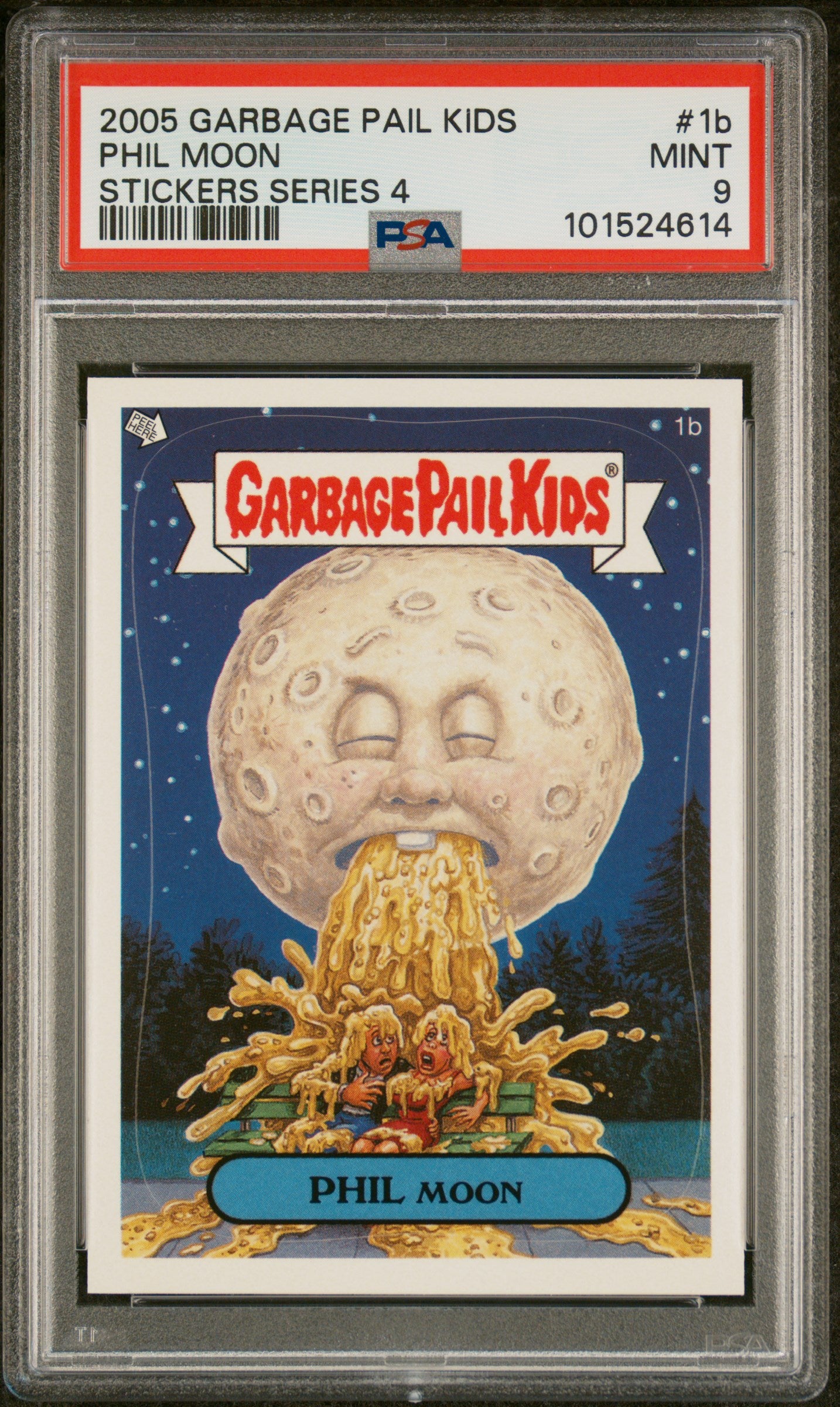 Garbage Pail Kids Stickers Series 4 1B Phil Moon PSA 9 MINT Cert #101524614