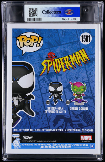 Funko Pop! PSA Graded Marvel Spider-Man: Spider-Man (Symbiote Suit) PSA Graded 9 MINT Vinyl Figure #1501 Cert #02211345