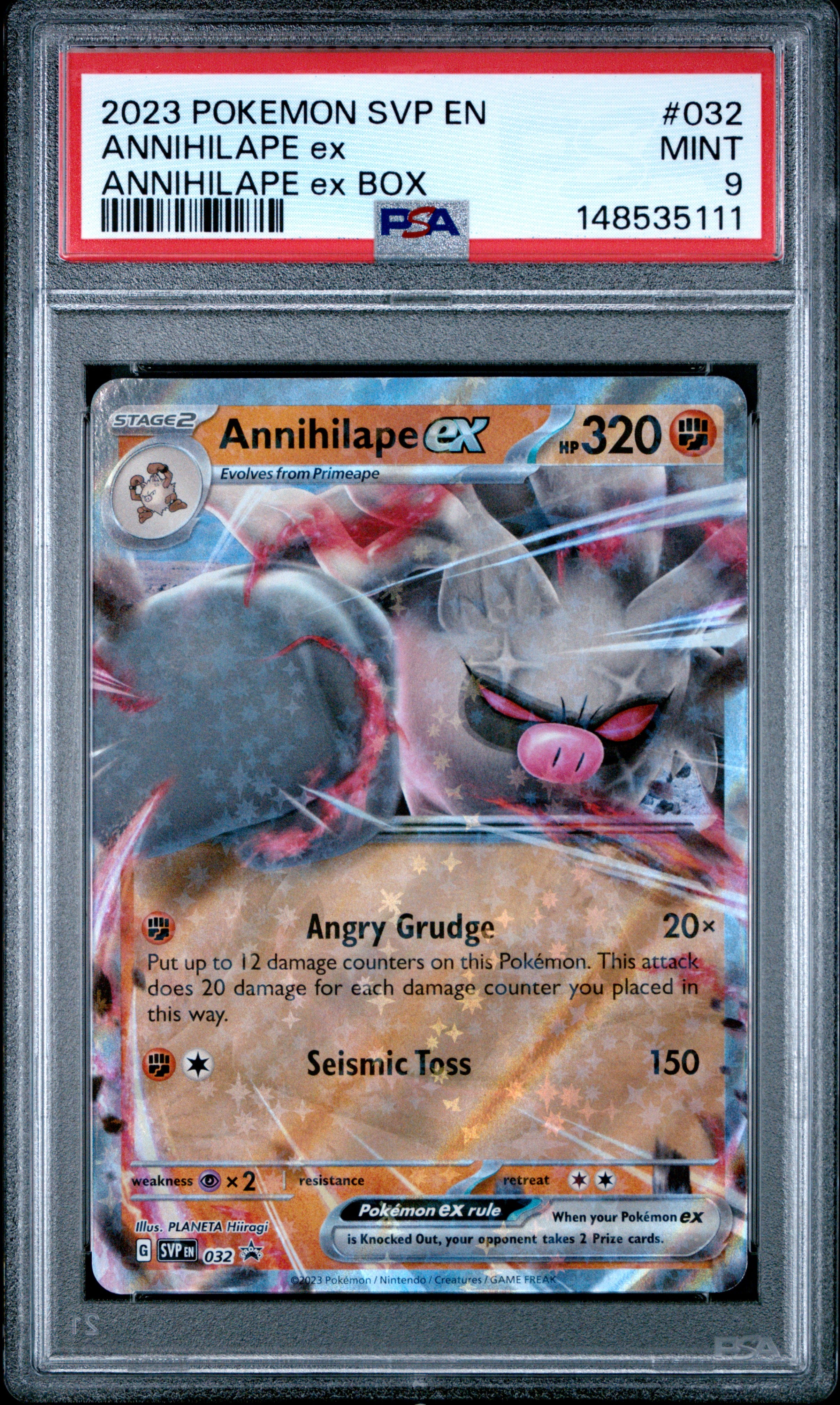Pokemon Svp En Sv Black Star Promo 032 Annihilape Ex Annihilape Ex Box PSA 9 MINT Cert #148535111