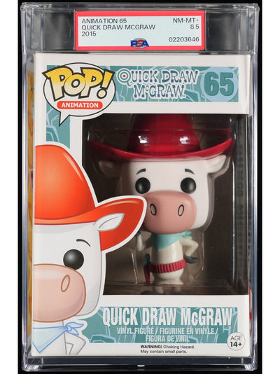 Funko Pop! Quick Draw McGraw: Quick Draw McGraw PSA Graded Vinyl Figure #65 Cert #02203646