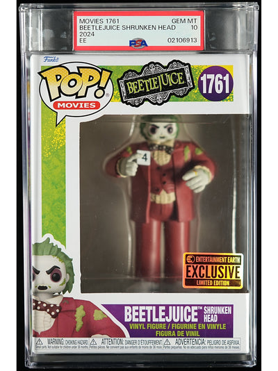 Funko Pop! Beetlejuice: Beetlejuice Shrunken Head PSA Graded Vinyl Figure #1761 Cert #02106913