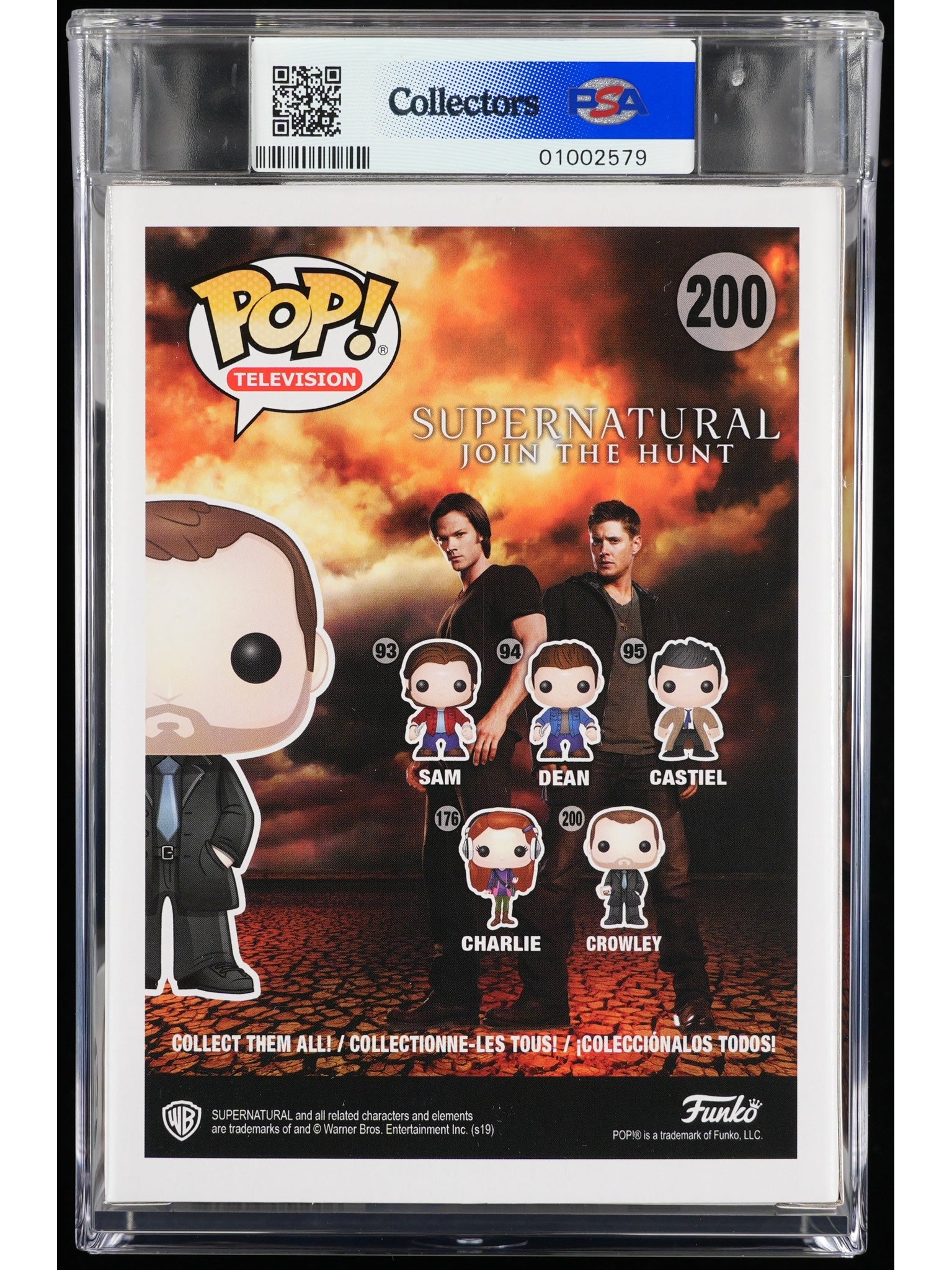 Funko Pop! Supernatural: Crowley PSA Graded Vinyl Figure #200 Cert #01002579