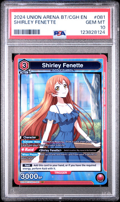 Union Arena Ue04Bt/Cgh Code Geass 081 Shirley Fenette PSA 10 GEM MINT Cert #123828124