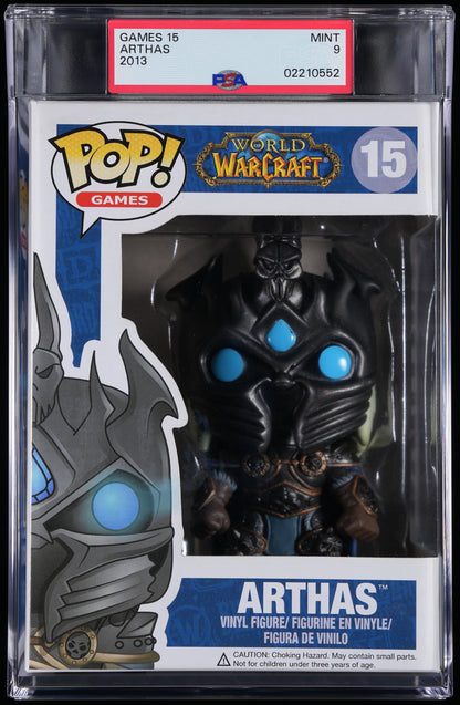 Funko Pop! PSA Graded World of Warcraft: Arthas PSA Graded 9 MINT Vinyl Figure #15 Cert #02210552
