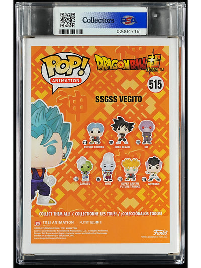 Funko Pop! Dragon Ball Super: SSGSS Vegito PSA Graded Vinyl Figure #515 Cert #02004715