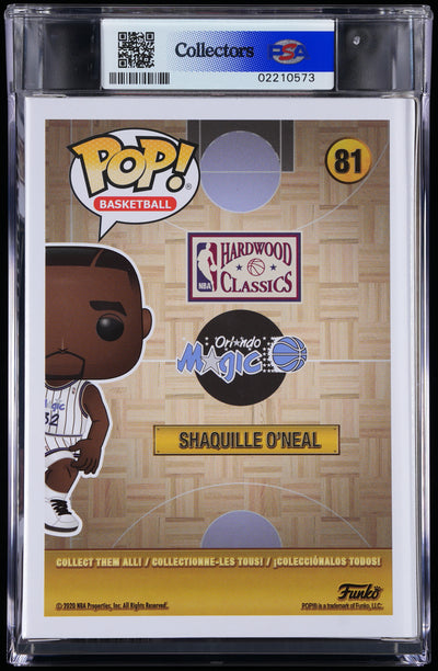 Funko Pop! PSA Graded NBA Orlando Magic: Shaquille O'Neal PSA Graded 9 MINT Vinyl Figure #81 Cert #02210573