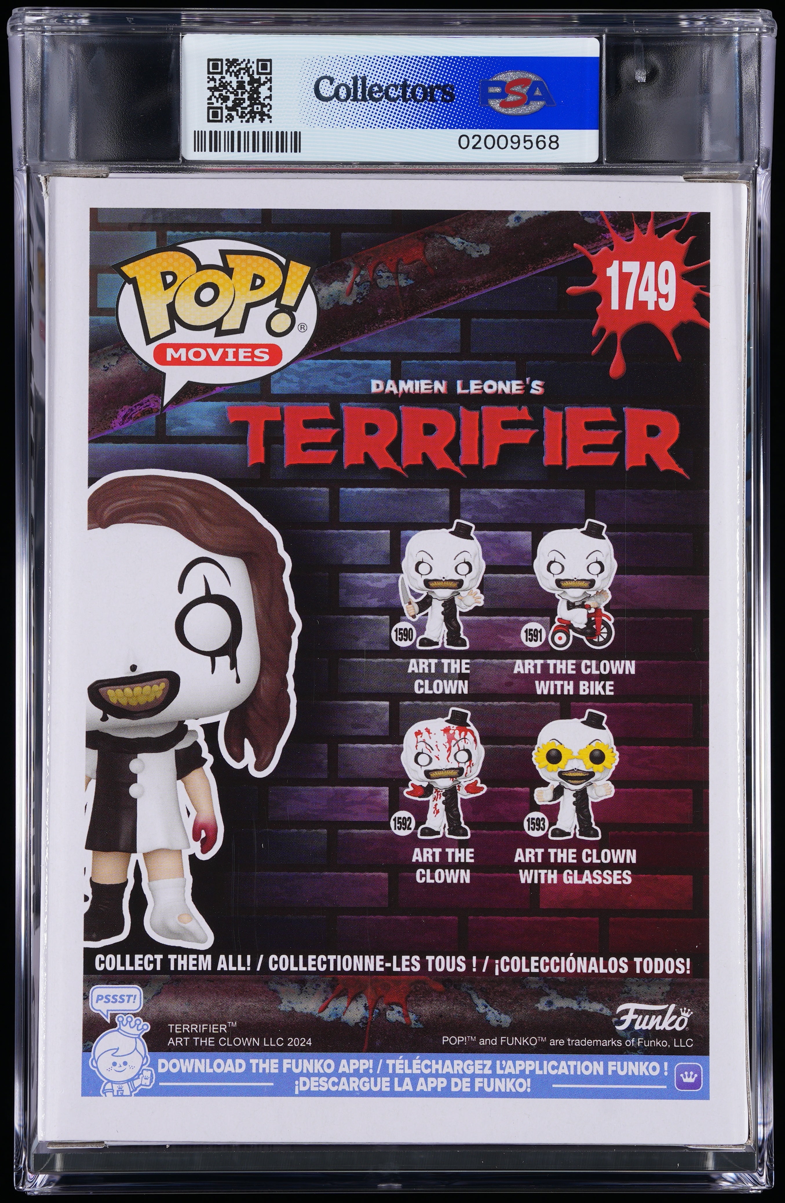 Funko Pop! PSA Graded Terrifier: Little Pale Girl (GITD Specialty Series)) PSA Graded 8.5 NM-MT+ Vinyl Figure #1749 Cert #02009568