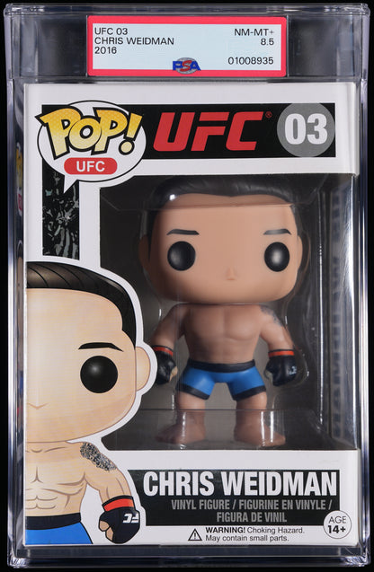 Funko Pop! PSA Graded UFC: Chris Weidman PSA Graded 8.5 NM-MT+ Vinyl Figure #03 Cert #01008935
