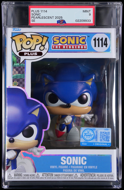 Funko Pop! PSA Graded Sonic the Hedgehog: Sonic PSA Graded 9 MINT Vinyl Figure #1114 Cert #02209933