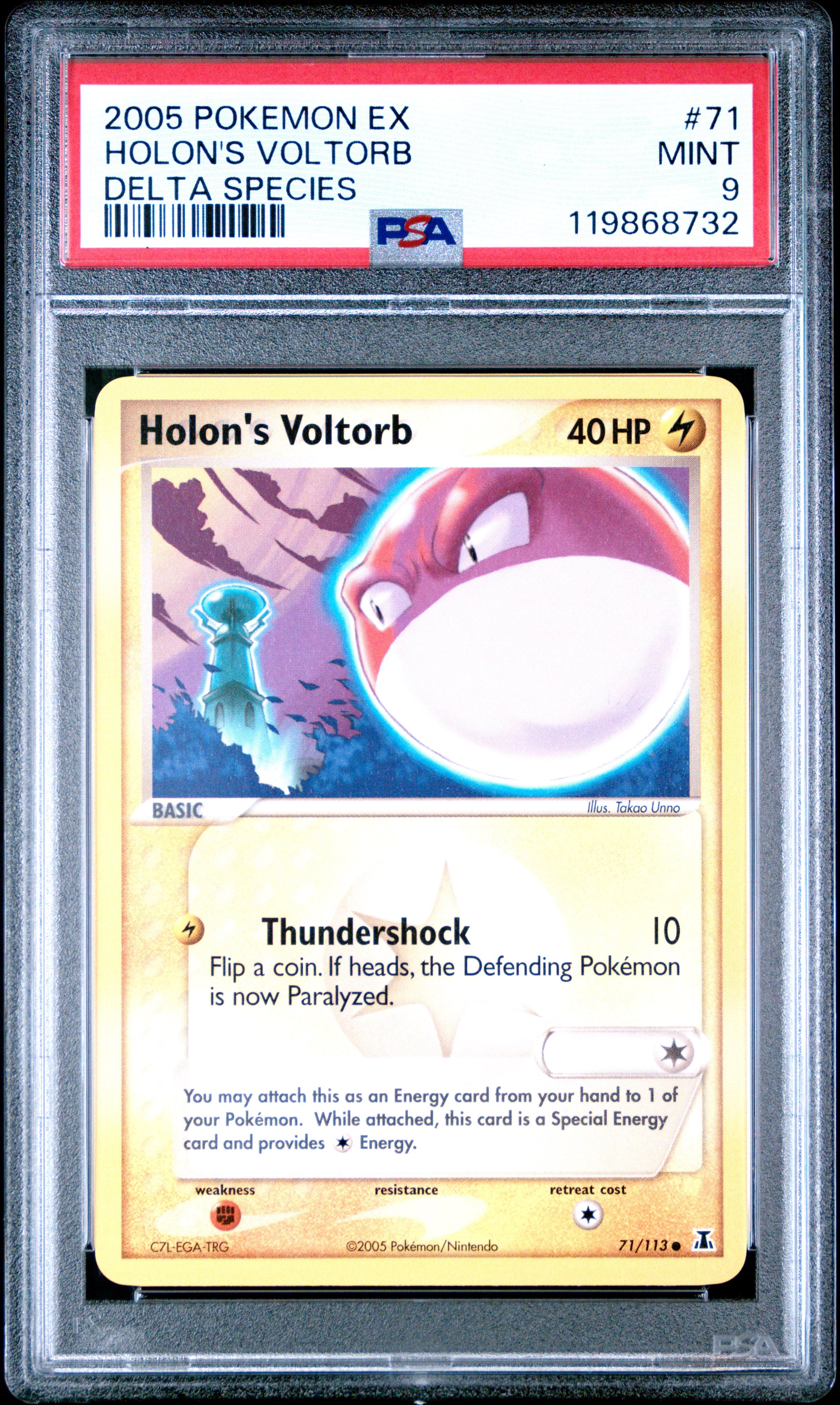 Pokemon Ex Delta Species 71 Holon'S Voltorb PSA 9 MINT Cert #119868732