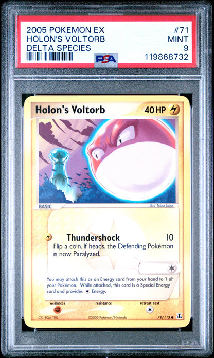 Pokemon Ex Delta Species 71 Holon'S Voltorb PSA 9 MINT Cert #119868732