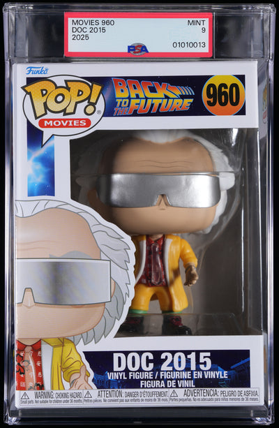 Funko Pop! PSA Graded Back to the Future: Doc 2015 PSA Graded 9 MINT Vinyl Figure #960 Cert #01010013