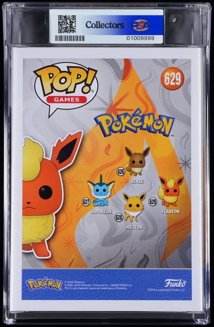 Funko Pop! PSA Graded Pokemon: Flareon PSA Graded 9 MINT Vinyl Figure #629 Cert #01009999