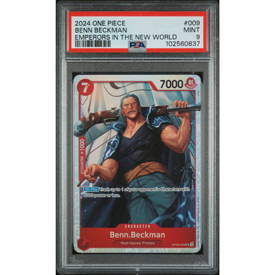 One Piece: TCG Cards One Piece Op09-Emperors In The New World 009 Benn Beckman Card Psa 9 MintCert #102560837