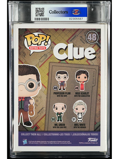Funko Pop! Clue: Professor Plum w/Rope PSA Graded Vinyl Figure #48 Cert #02305587