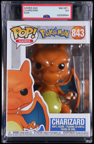 Funko Pop! PSA Graded Pokemon: Charizard PSA Graded 8.5 NM-MT+ Vinyl Figure #843 Cert #02009564
