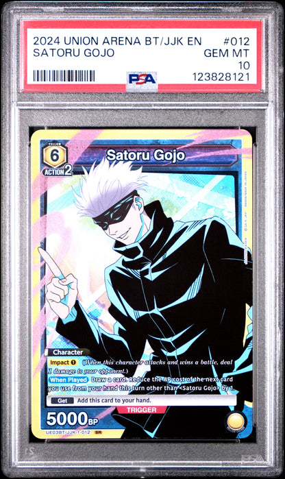 Union Arena Ue03Bt/Jjk Jujutsu Kaisen 012 Satoru Gojo PSA 10 GEM MINT Cert #123828121