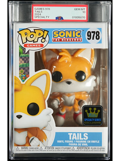 Funko Pop! Sonic the Hedgehog: Tails PSA Graded Vinyl Figure #978 Cert #01005870