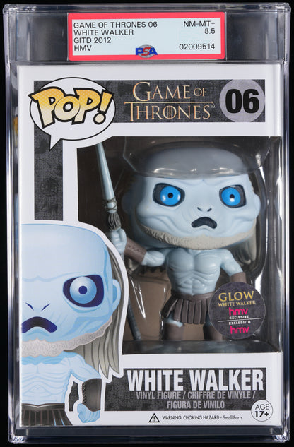 Funko Pop! PSA Graded Game of Thrones: White Walker PSA Graded 8.5 NM-MT+ Vinyl Figure #06 Cert #02009514