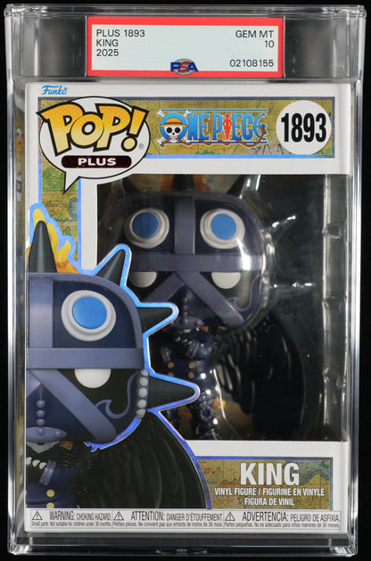 Funko Pop! PSA Graded One Piece: King PSA Graded 10 GEM MINT Vinyl Figure #1893 Cert #02108155