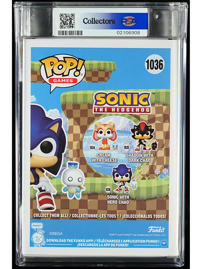 Funko Pop! Sonic the Hedgehog: Sonic with Chao PSA Graded Vinyl Figure #1036 Cert #02106908