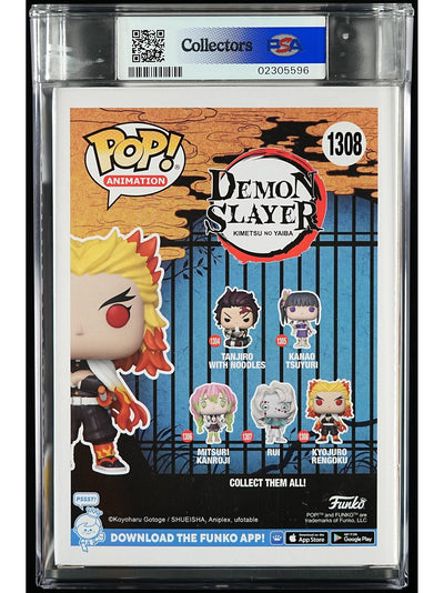 Funko Pop! Demon Slayer: Kyojuro Rengoku PSA Graded Vinyl Figure #1308 Cert #02305596