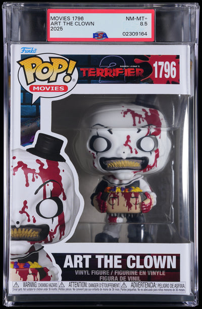 Funko Pop! PSA Graded Terrifier 2: Art the Clown with Head PSA Graded 8.5 NM-MT+ Vinyl Figure #1796 Cert #02309164