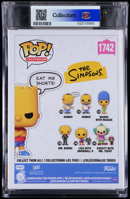 Funko Pop! PSA Graded The Simpsons: Bart Simpson (Special Edition) PSA Graded 10 GEM MINT Vinyl Figure #1742 Cert #02210560
