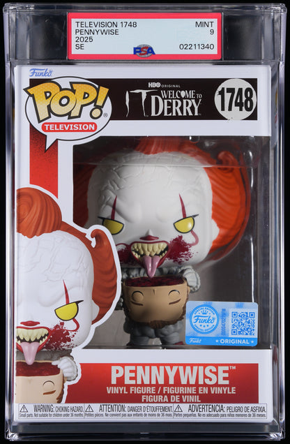 Funko Pop! PSA Graded IT Welcome to Derry: Pennywise PSA Graded 9 MINT Vinyl Figure #1748 Cert #02211340