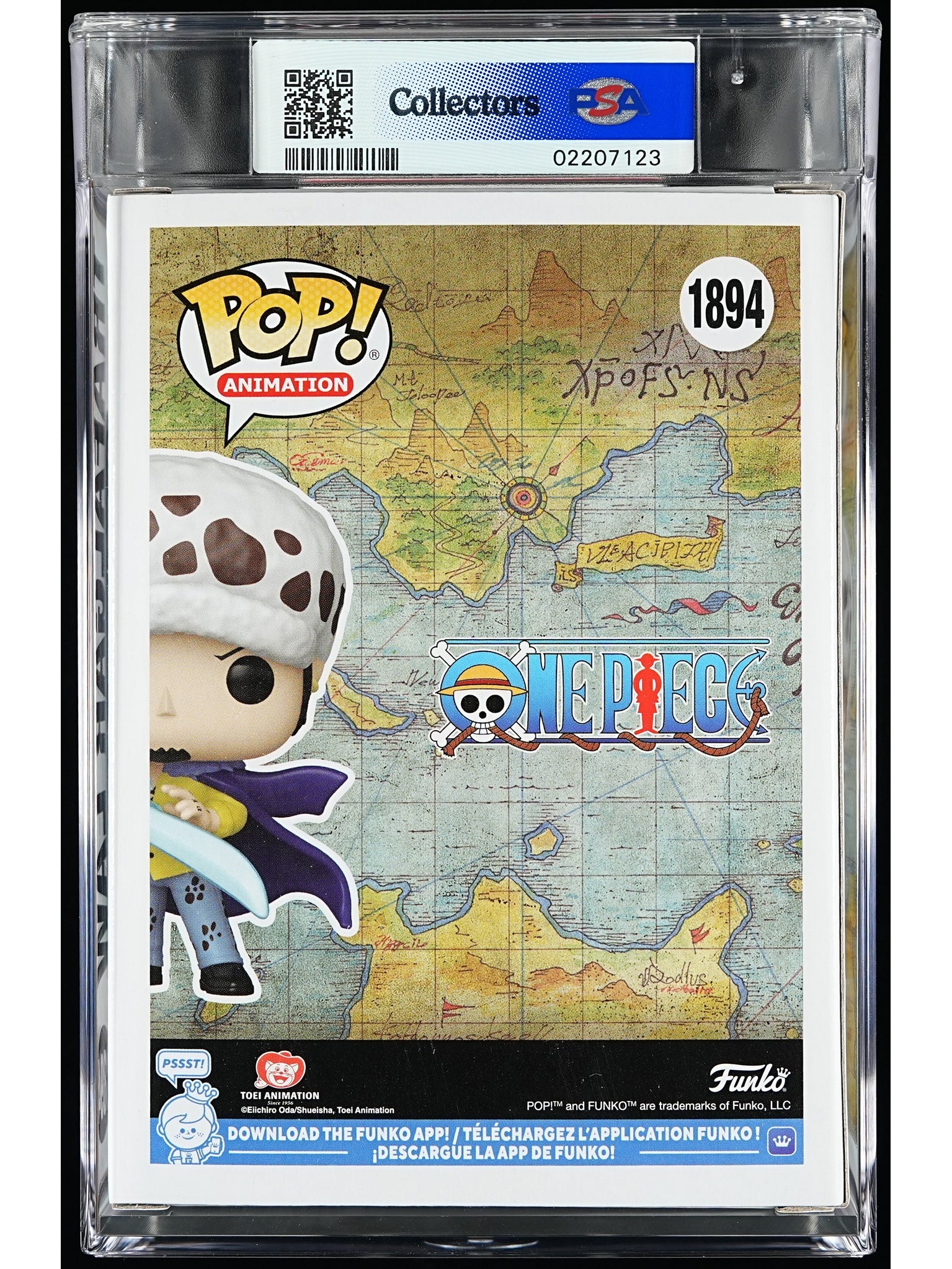 Funko Pop! One Piece: Trafalgar Law PSA Graded Vinyl Figure #1894 Cert #02207123