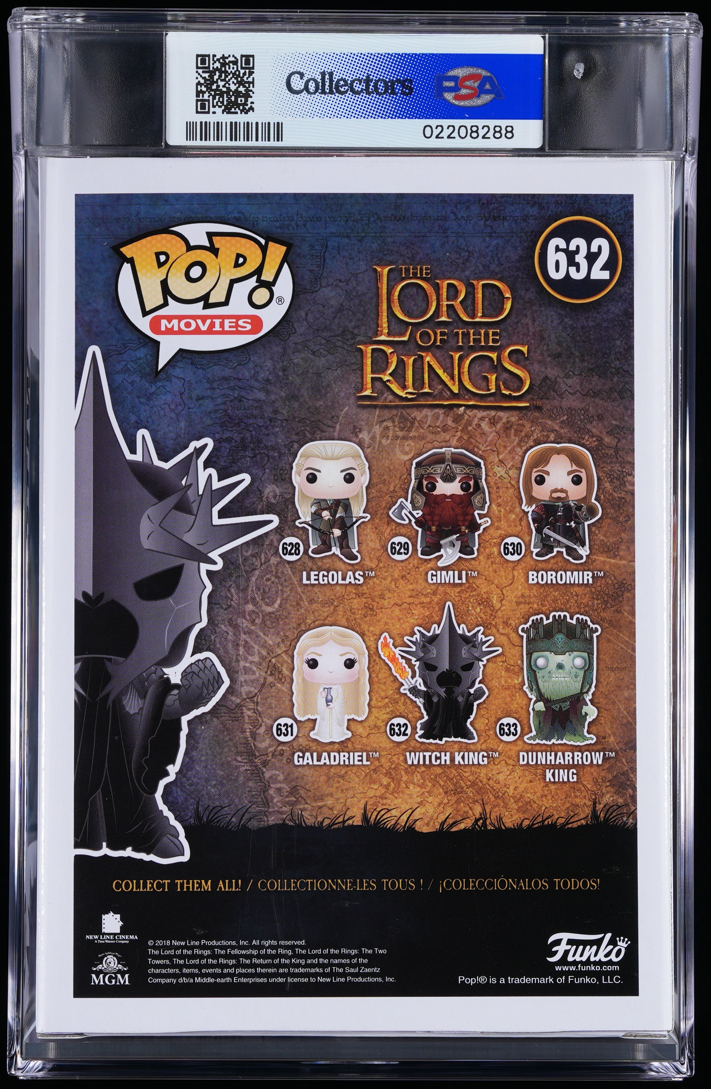 Funko Pop! PSA Graded The Lord of the Rings: Witch King PSA Graded 10 GEM MINT Vinyl Figure #632 Cert #02208288