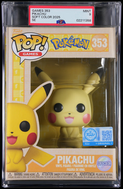 Funko Pop! PSA Graded Pokemon: Pikachu PSA Graded 9 MINT Vinyl Figure #353 Cert #02211358