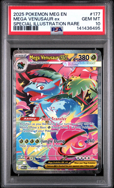 Pokemon Meg En Mega Evolution 177 Mega Venusaur Ex Special Illustration Rare PSA 10 GEM MINT Cert #141436495
