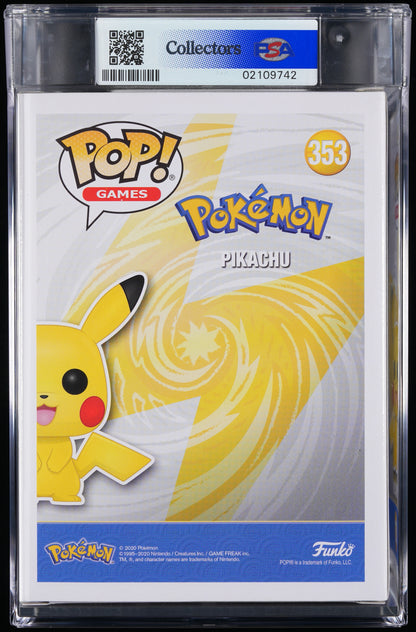 Funko Pop! PSA Graded Pokemon: Pikachu PSA Graded 9 MINT Vinyl Figure #353 Cert #02109742