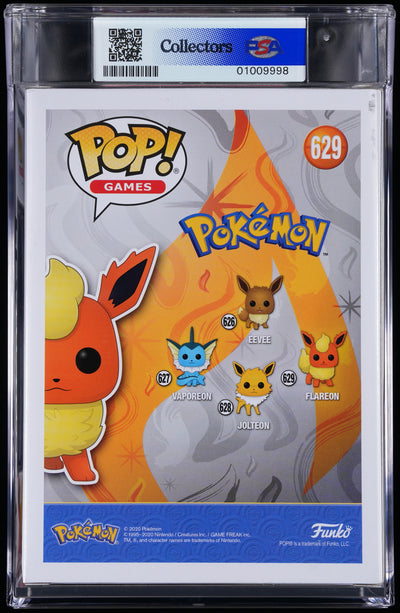Funko Pop! PSA Graded Pokemon: Flareon PSA Graded 8.5 NM-MT+ Vinyl Figure #629 Cert #01009998